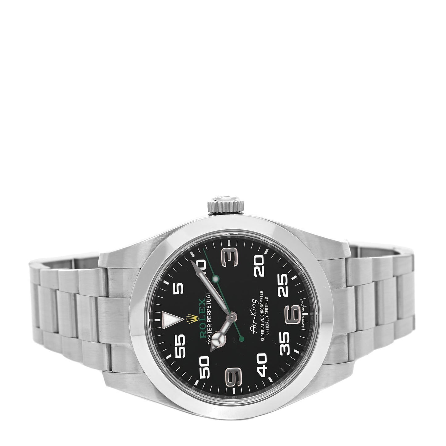 Stainless Steel 40mm Air-King Oyster Perpetual Watch Black 116900