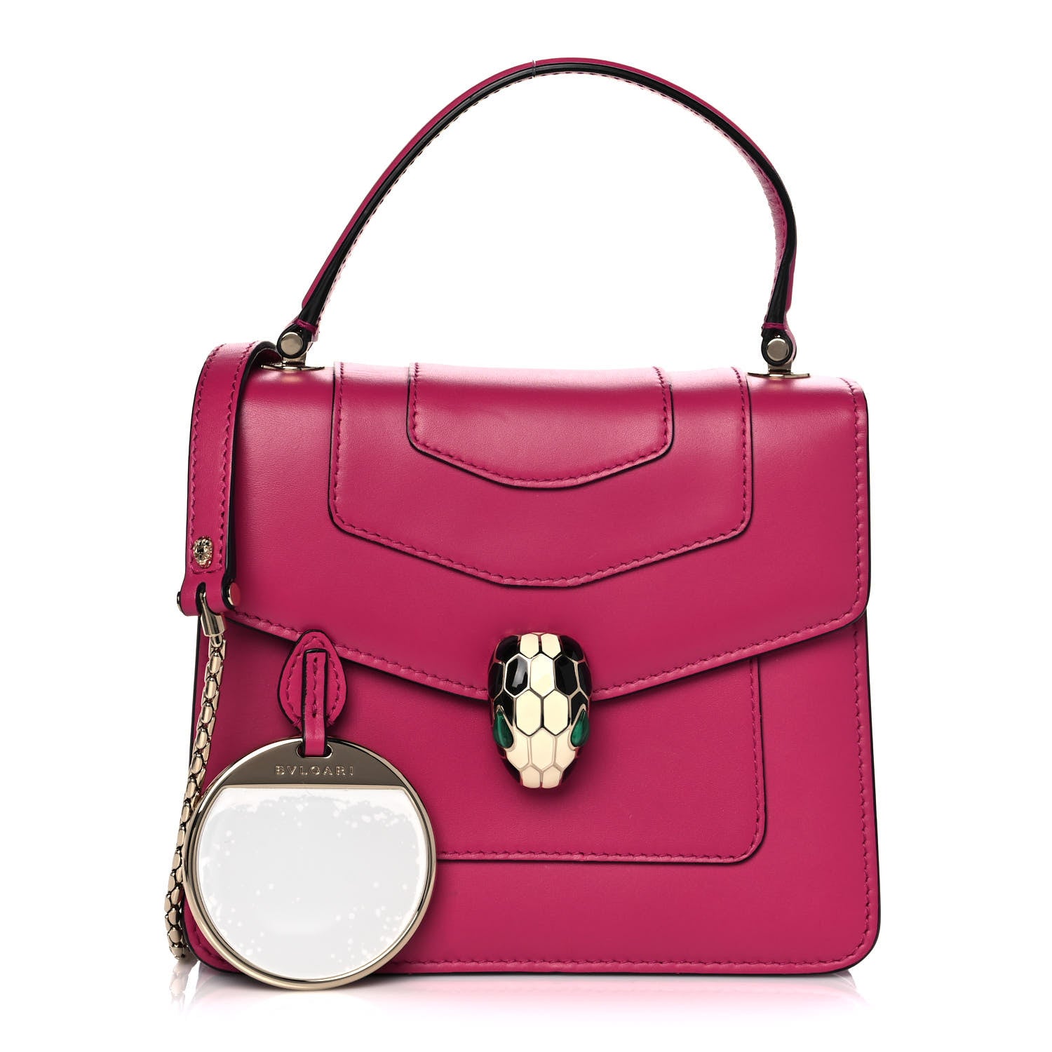 Bulgari Calfskin Serpenti Forever Top Handle Pink 1 of 14