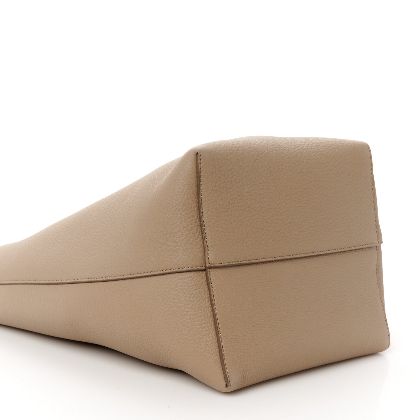 Grained Calfskin Medium N/S Park Tote Dark Taupe