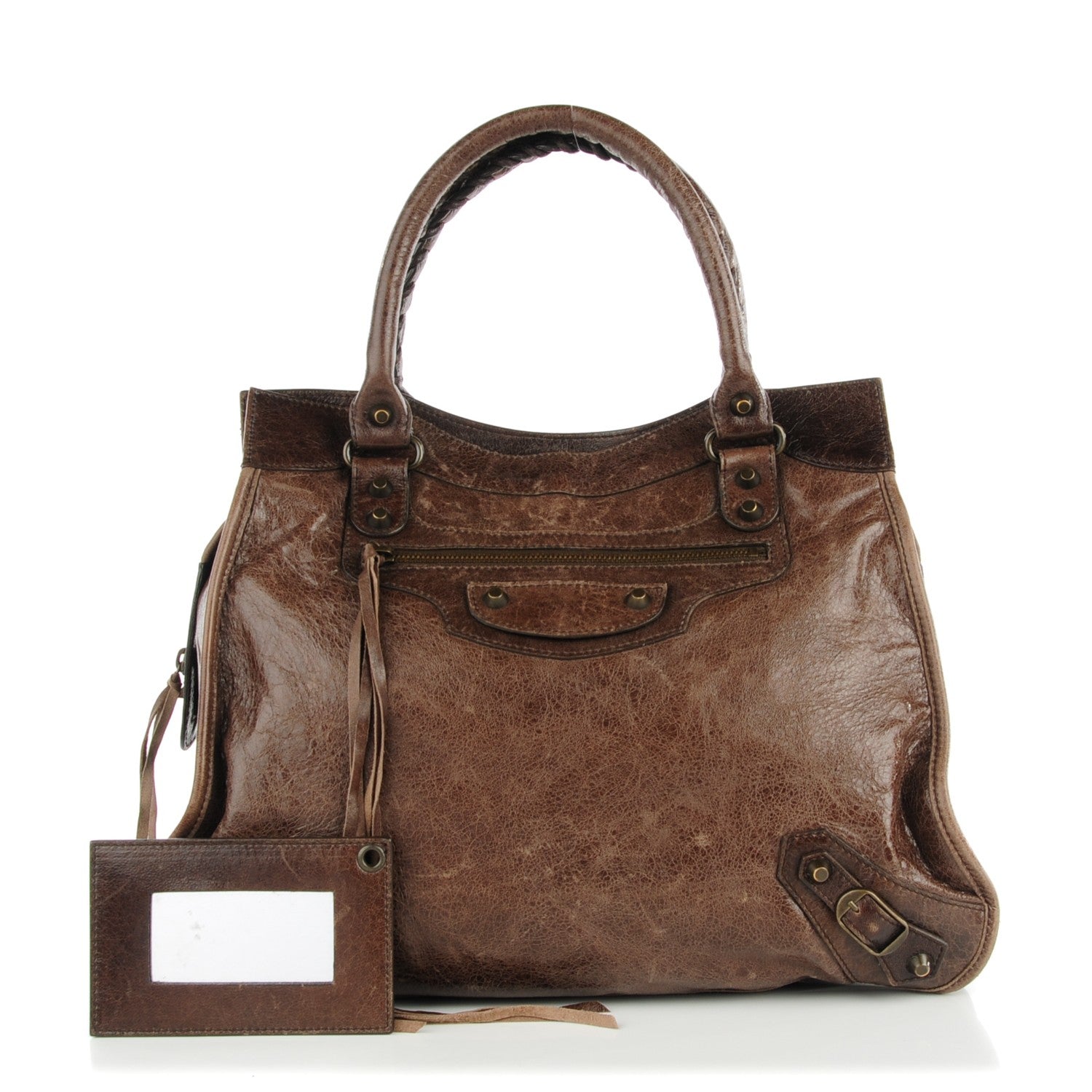 Balenciaga Chevre Classic Hardware Mid Afternoon Tote Truffle 1 of 9