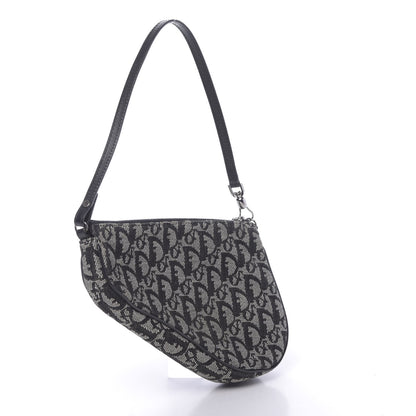 Christian Dior Monogram Mini Saddle Pochette Black 3 of 10