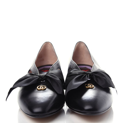 Gucci Malaga Kid Bow Berith Low Heel Pumps 39 Black 2 of 12