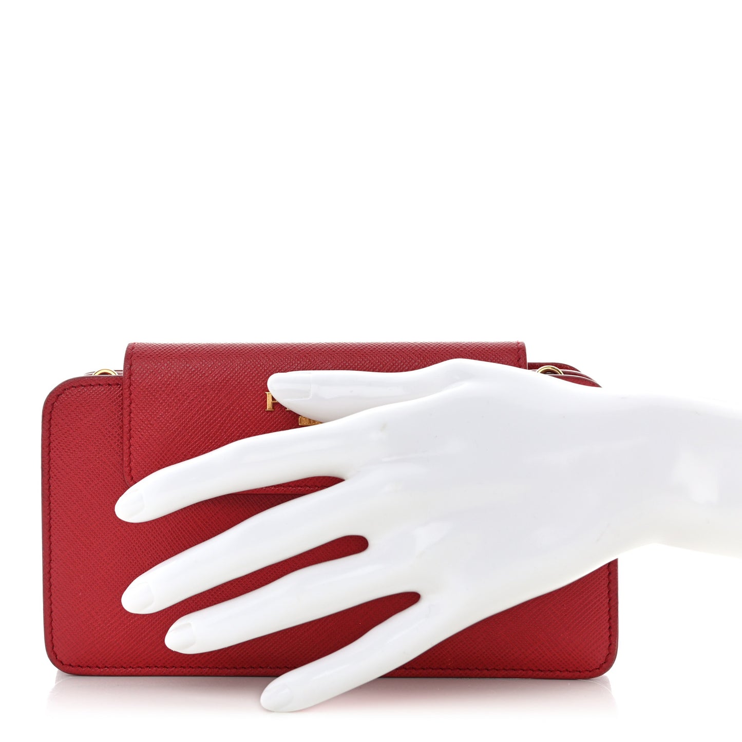 Saffiano Metal Oro Phone Case Rosso