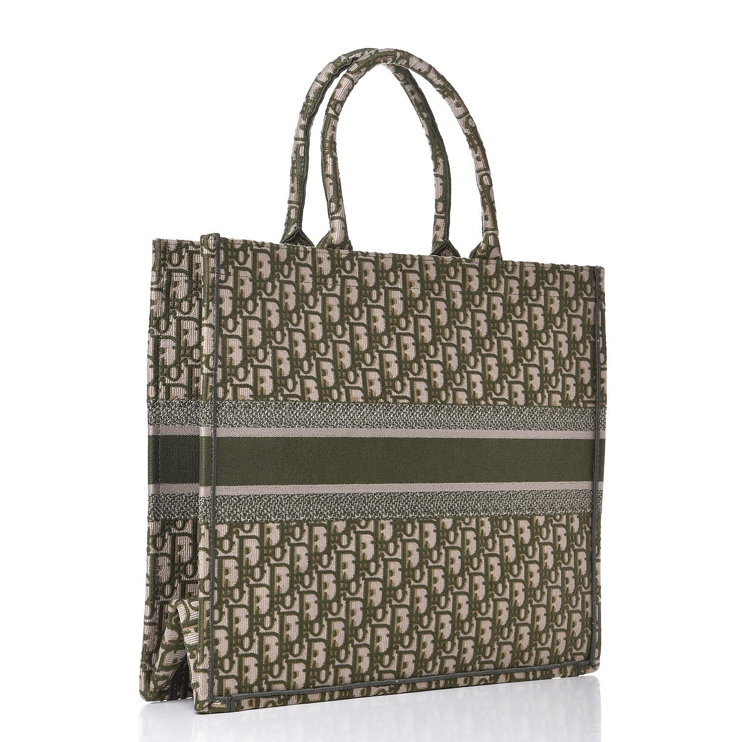 Christian Dior Oblique Large Book Tote Vert Multicolor 3 of 7