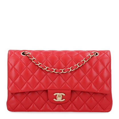 Chanel Lambskin Quilted Medium Double Flap Red 1 of 10