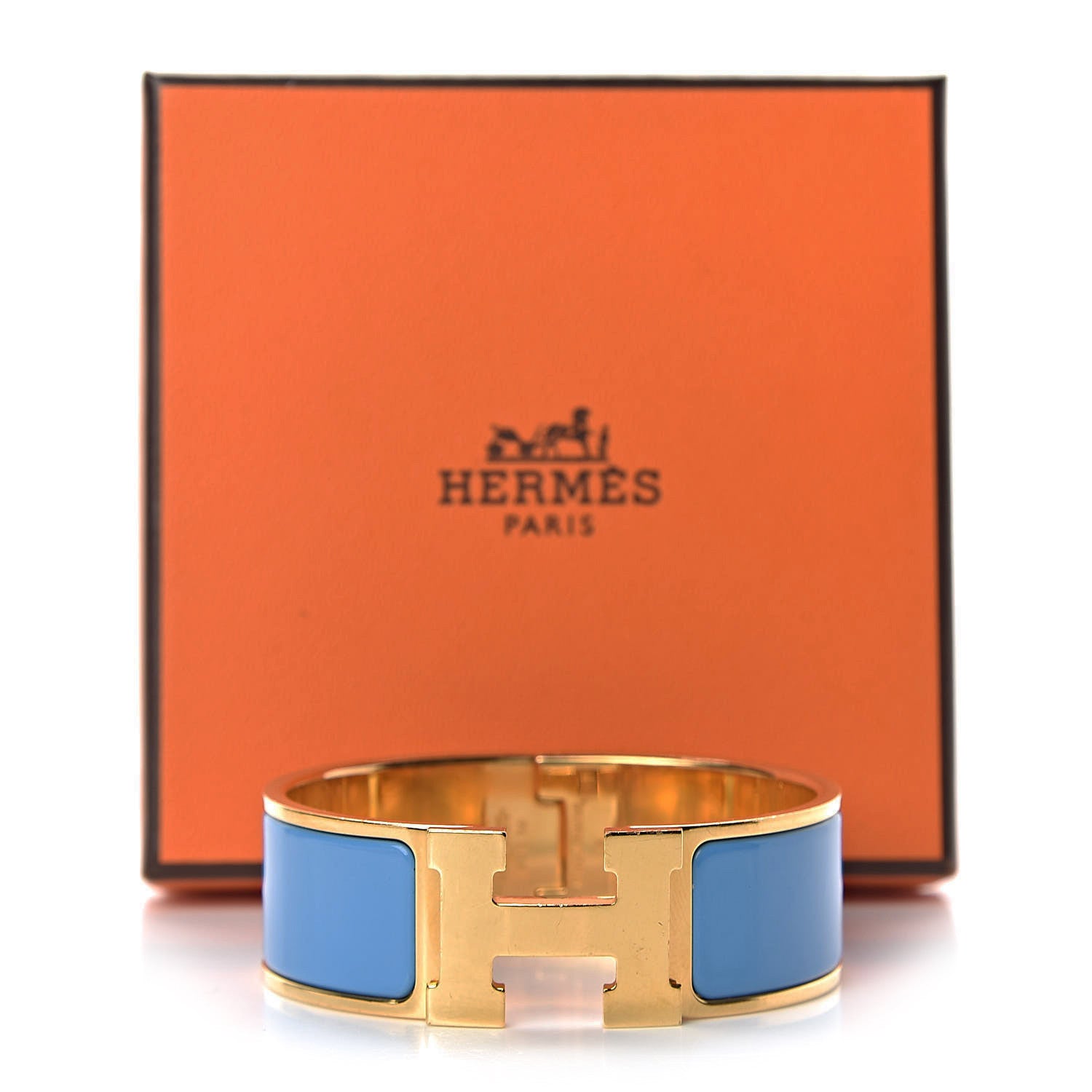 Hermes Enamel Wide Clic Clac H Bracelet PM Turquoise 5 of 5
