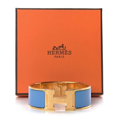 Hermes Enamel Wide Clic Clac H Bracelet PM Turquoise 5 of 5