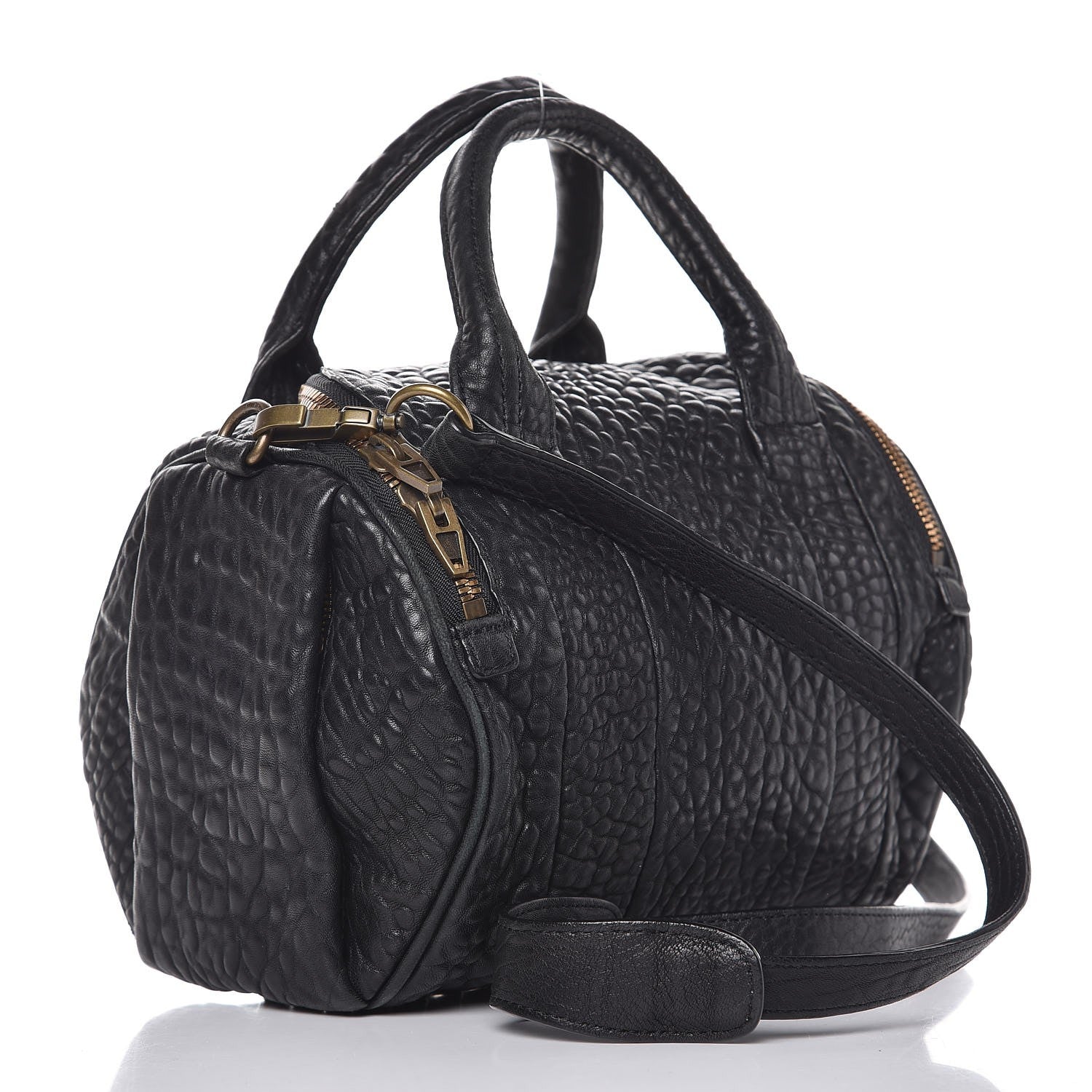 Alexander Wang Pebbled Lambskin Rockie Black Pale Gold Hardware 5 of 7