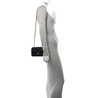 Chanel Lambskin Quilted Mini Rectangular Pearl Crush Flap Black 2 of 12