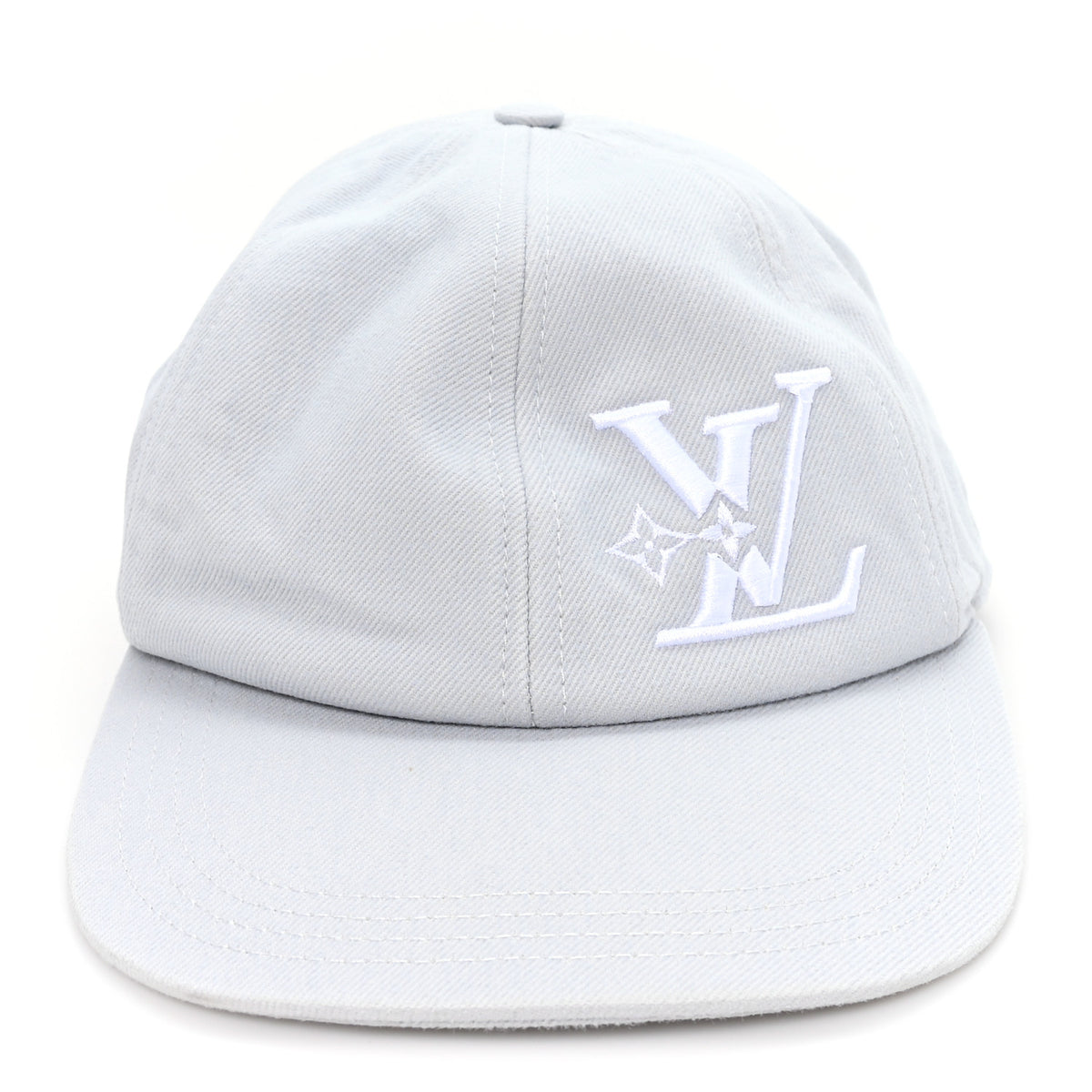 Louis Vuitton Cotton Monogram Embroidered LV Smash Cap Light Grey 3 of 8