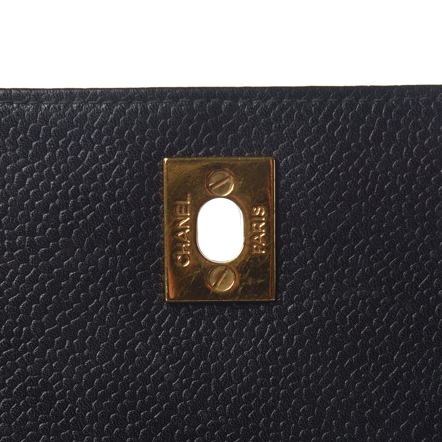 Caviar Quilted Jumbo Kelly Flap Black