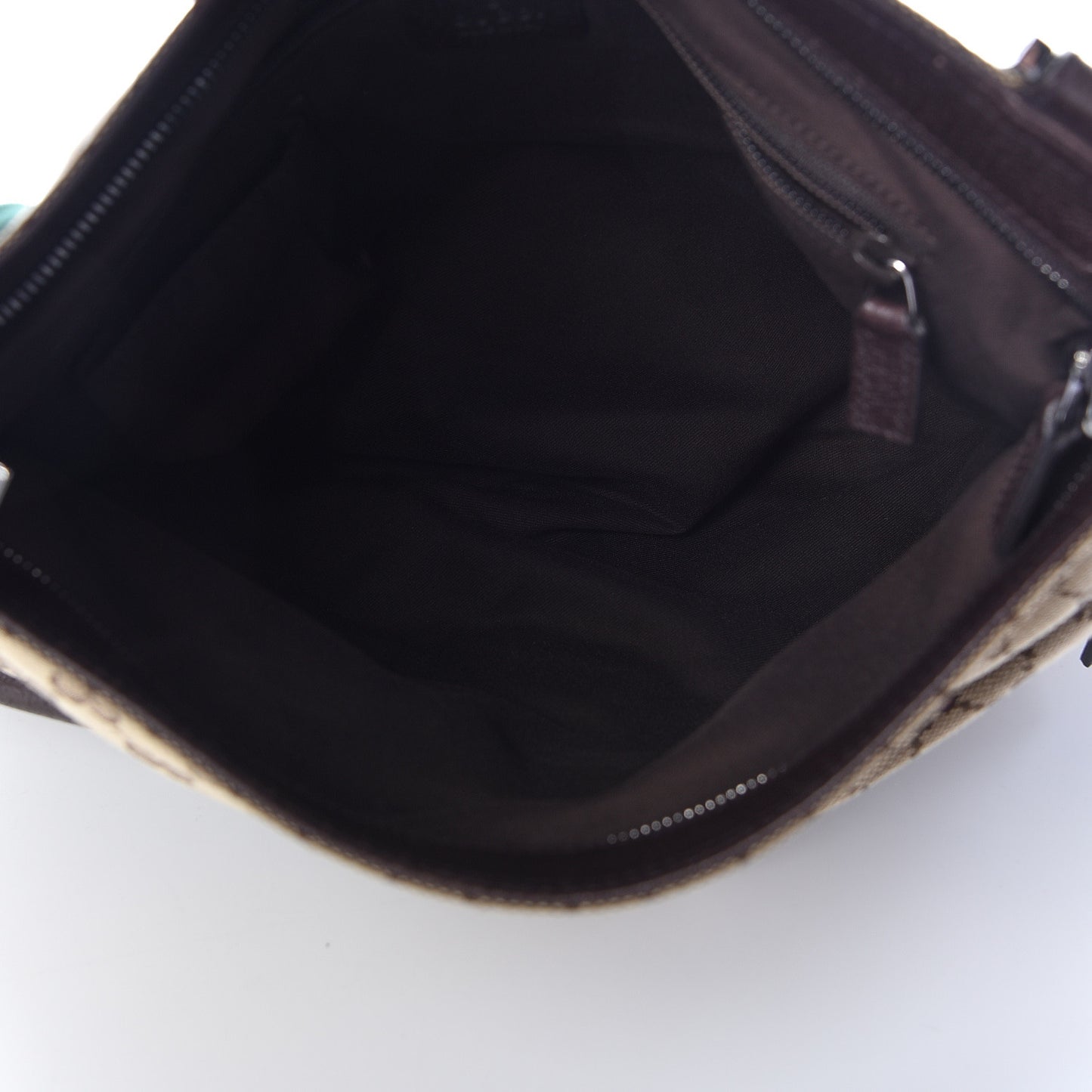 Monogram Web Medium Double Pocket Messenger Bag Dark Brown