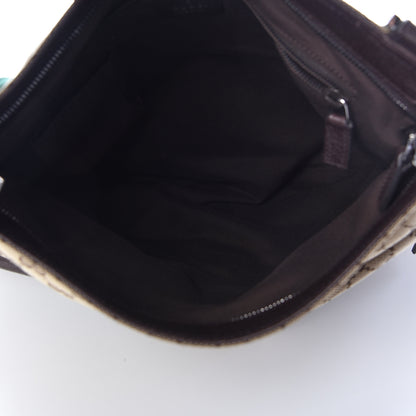 Gucci Monogram Web Medium Double Pocket Messenger Bag Dark Brown 5 of 10