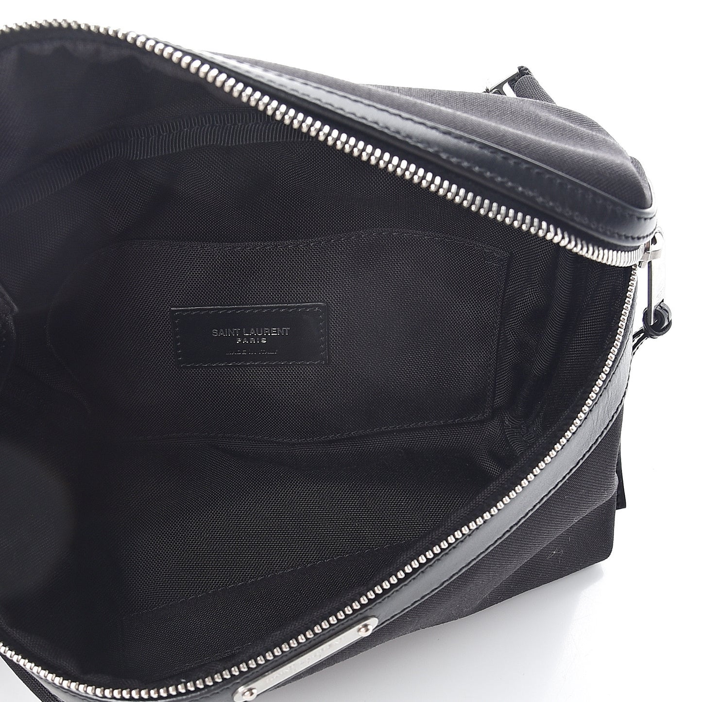 Canvas Calfskin City Belt Bag Black