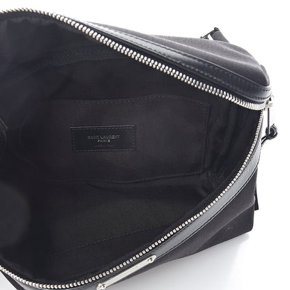 Saint Laurent Canvas Calfskin City Belt Bag Black 6 of 7