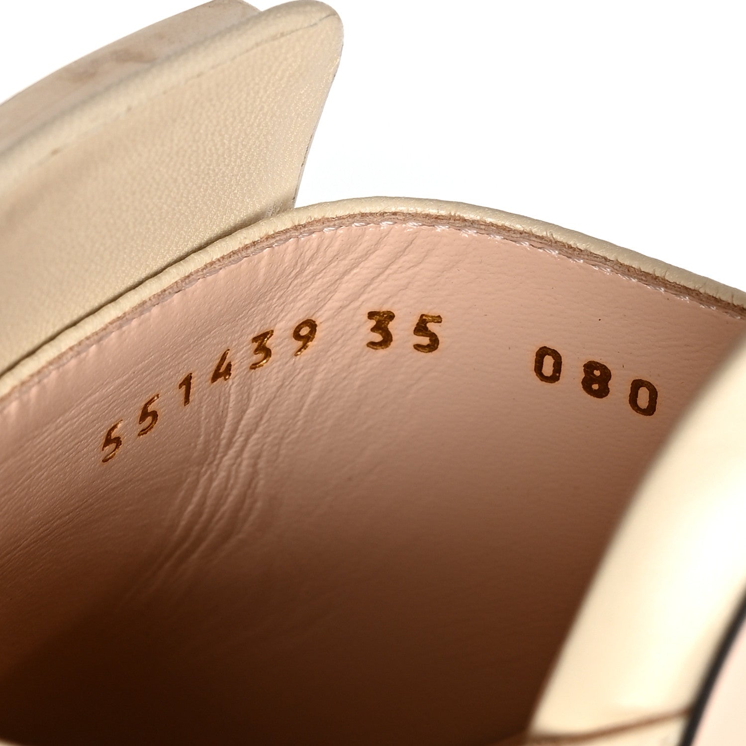 Gucci Malaga Kid Crystal Square G Madelyn Mules 35 Vintage White 6 of 7