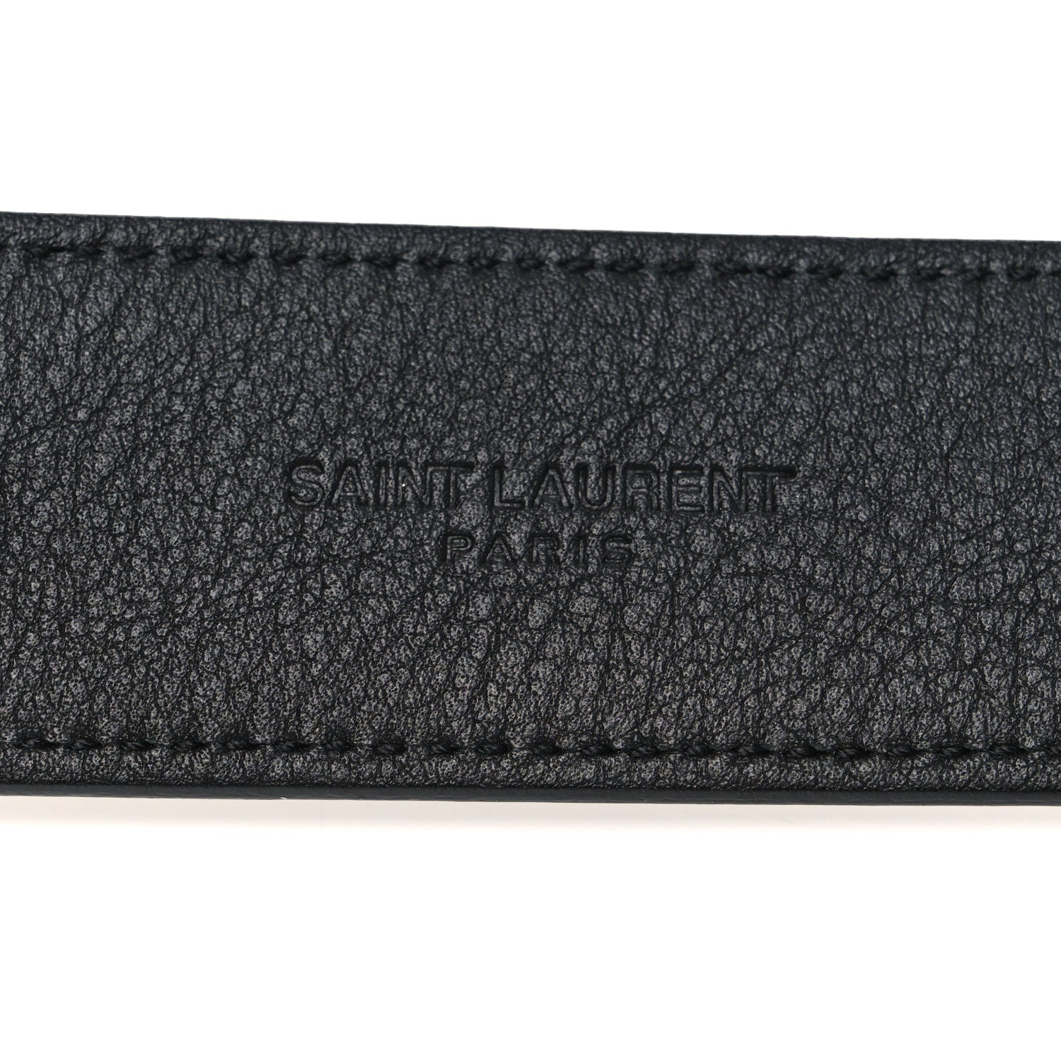 Saint Laurent Box Laque Monochrome Monogram Square Buckle Belt 70 28 Black 5 of 6