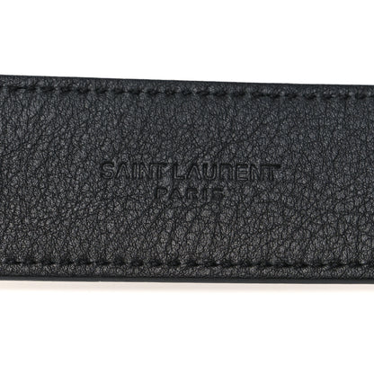 Saint Laurent Box Laque Monochrome Monogram Square Buckle Belt 70 28 Black 5 of 6