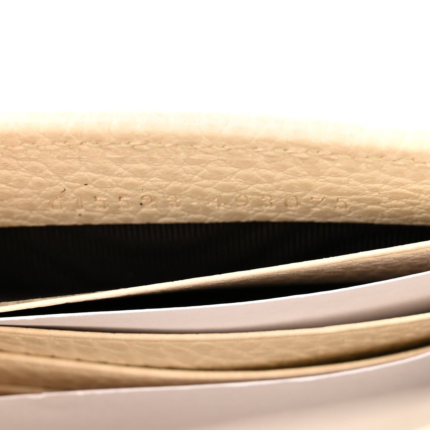 Dollar Calfskin Interlocking G Chain Wallet Ivoire