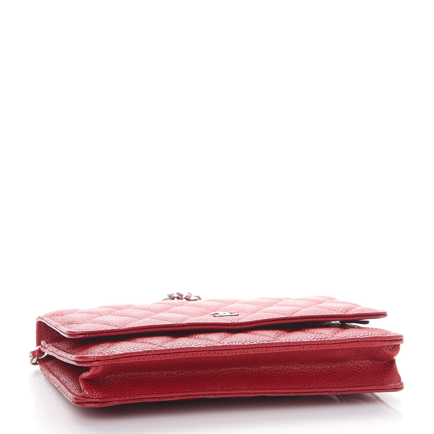 Chanel Caviar Quilted Wallet On Chain WOC Dark Pink 4 of 9