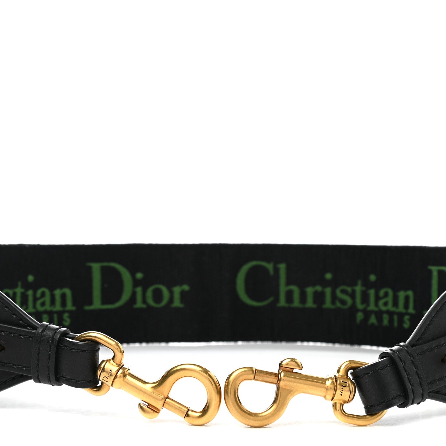 Christian Dior Canvas Embroidered Shoulder Strap Green 3 of 5