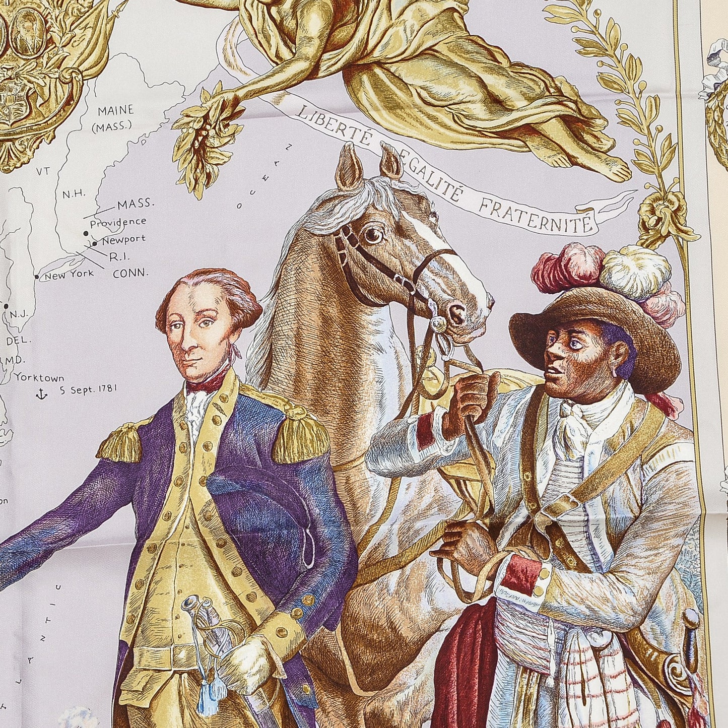 Silk Marquis De Lafayette Scarf 90