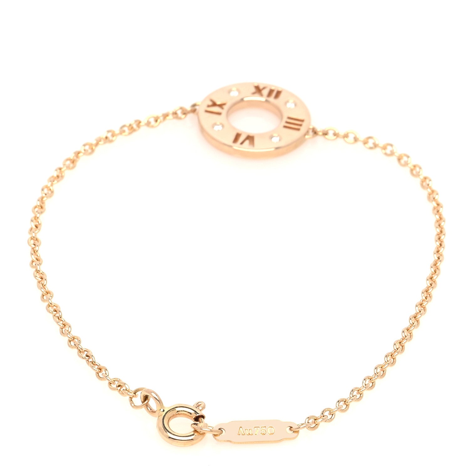 Tiffany 18K Yellow Gold Diamond Atlas Pierced Bracelet 3 of 6