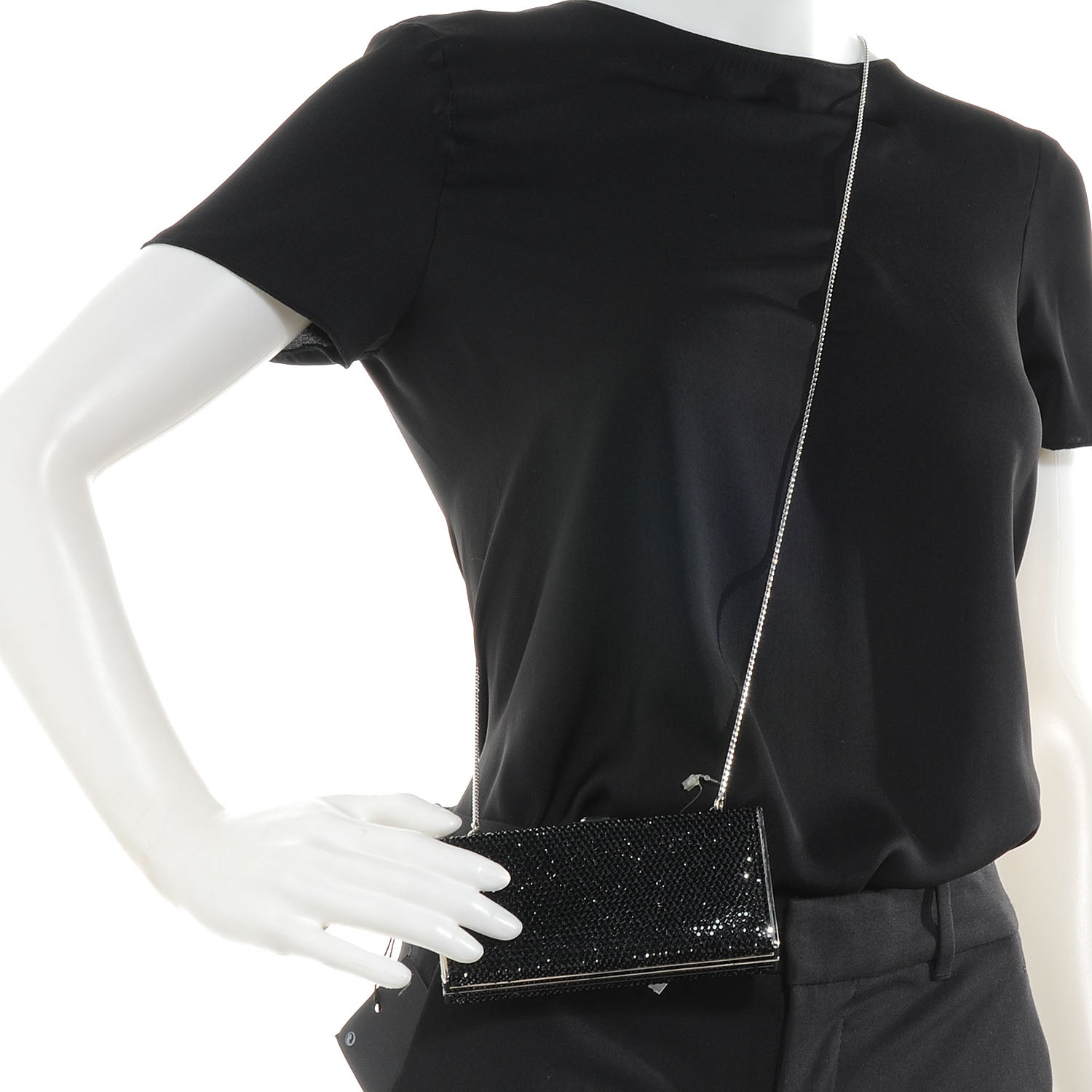 Judith Leiber Crystal MinaudiÃ¨re Clutch Black 2 of 6