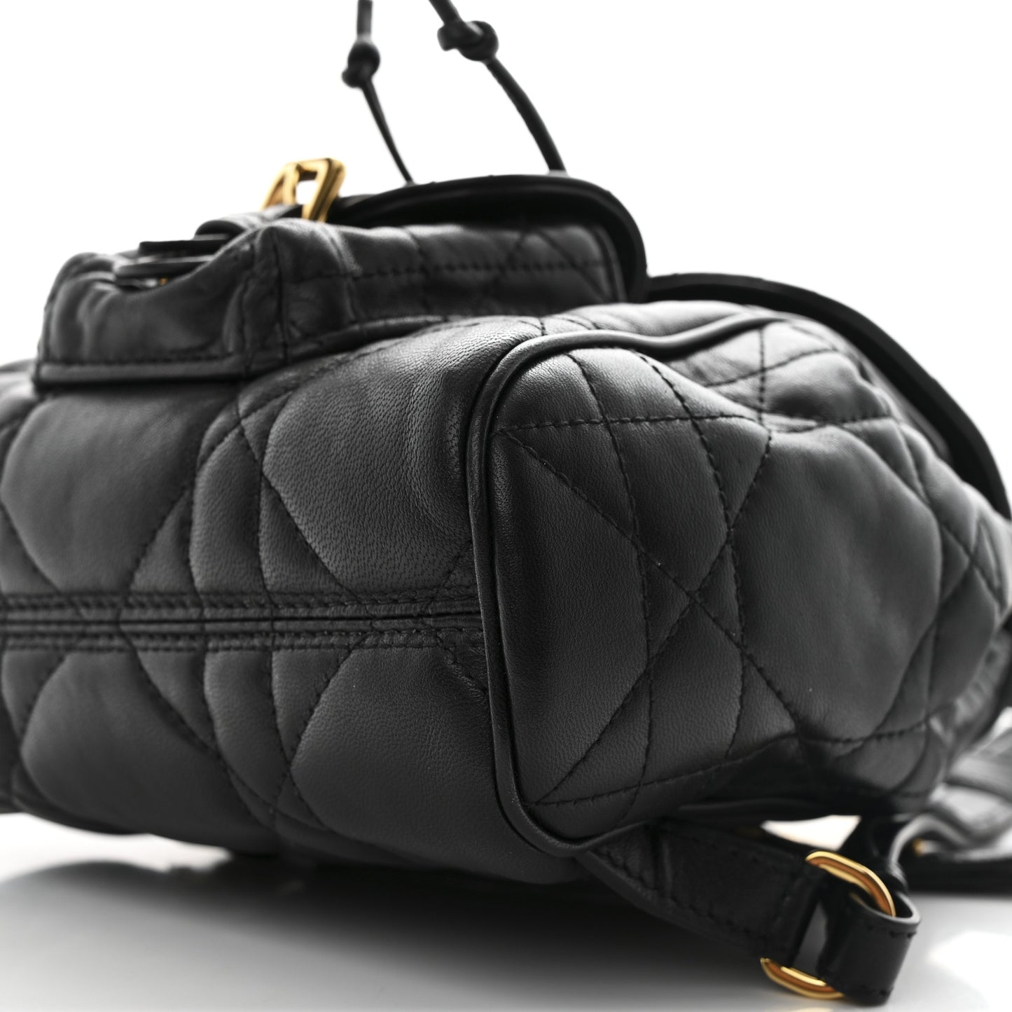 Lambskin Macrocannage Small Caro Backpack Black