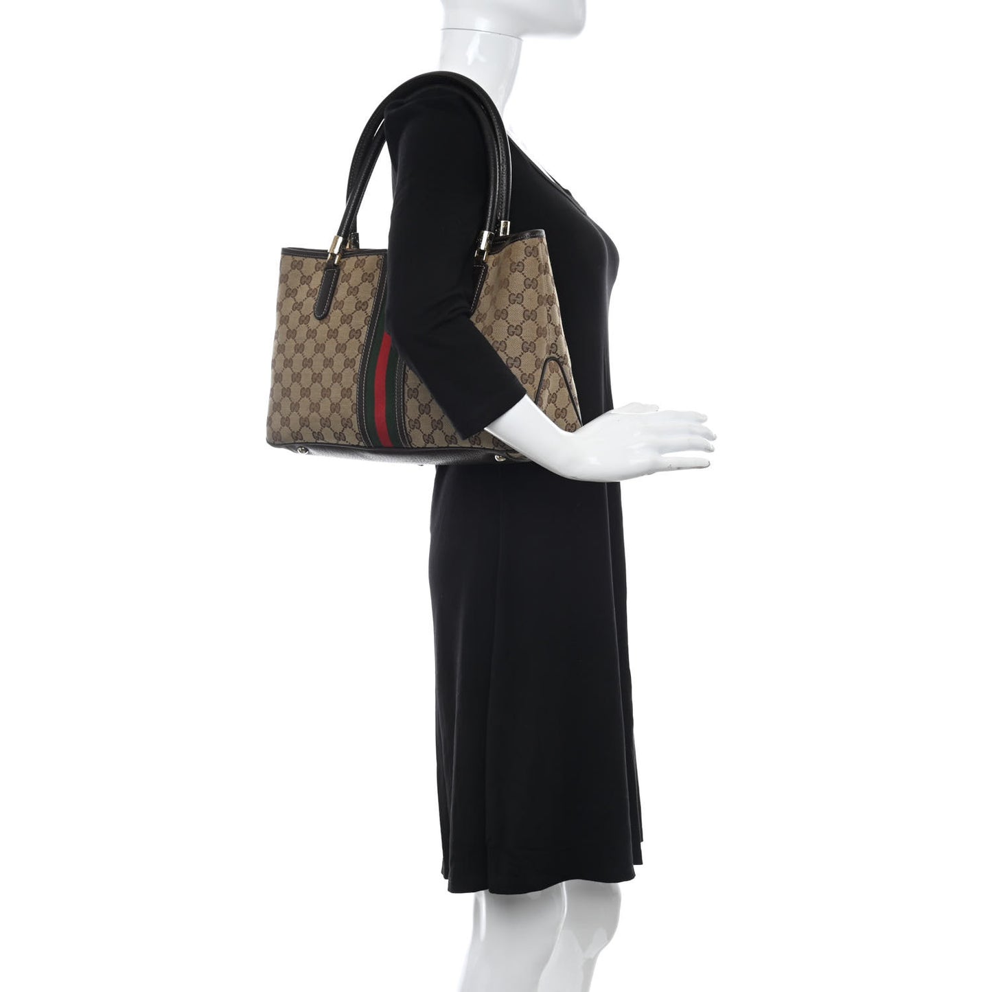 Monogram Web Tote Brown