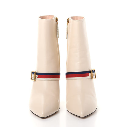 Gucci Nappa Sylvie Ankle Boots 38 Mystic White 5 of 11