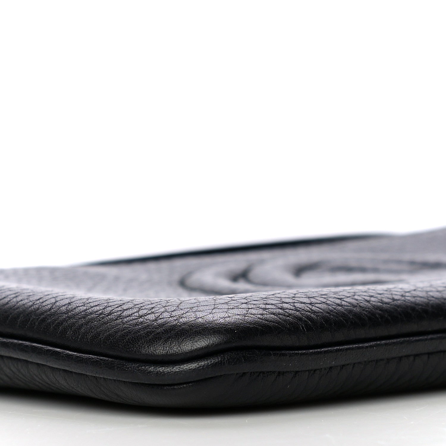 Gucci Pebbled Calfskin Soho Wristlet Black 9 of 10