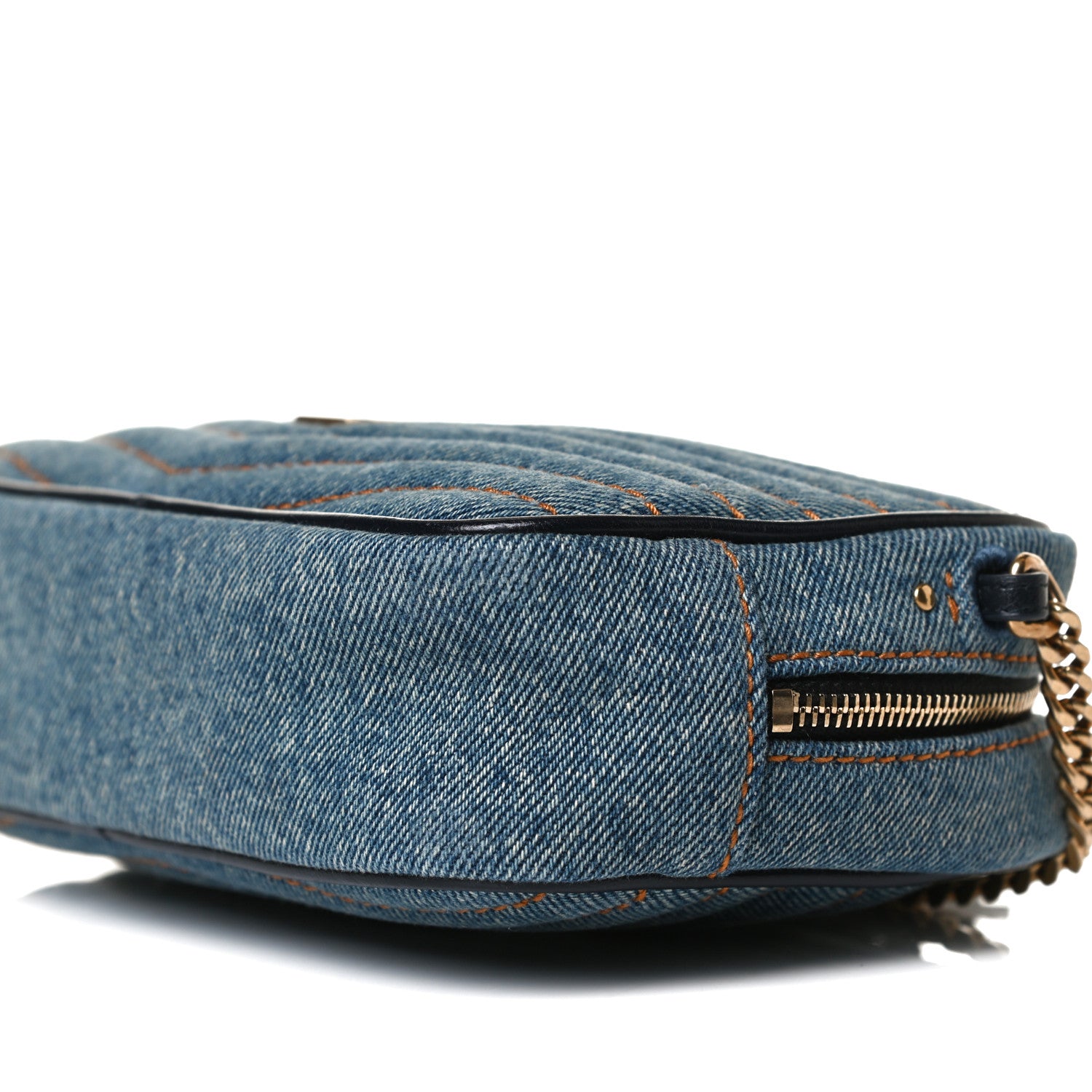 Saint Laurent Denim Matelasse Monogram Mini Lou Camera Bag California Blue 10 of 12