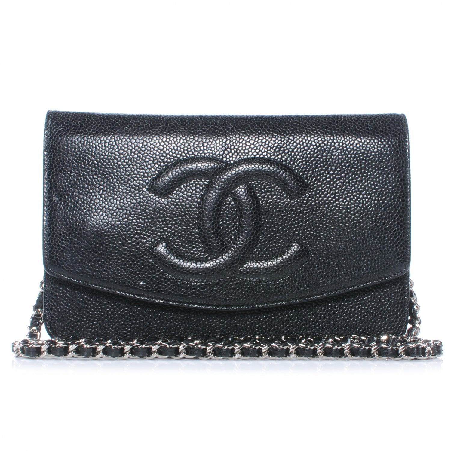 Chanel Caviar Wallet on Chain WOC Black 1 of 7