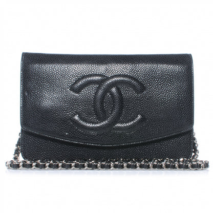 Chanel Caviar Wallet on Chain WOC Black 1 of 7