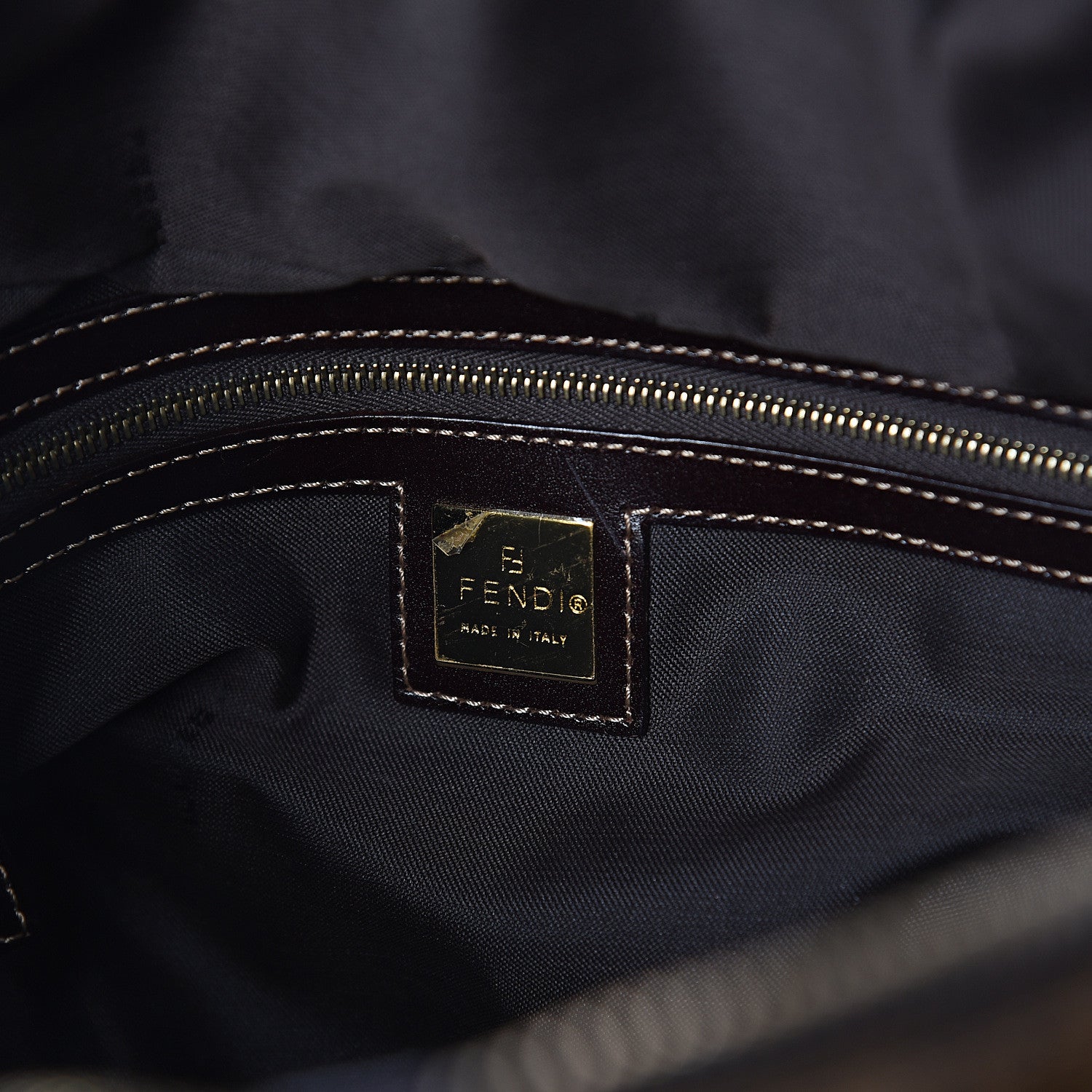 Fendi Vinyl Zucchino Satchel Moro Black 5 of 8