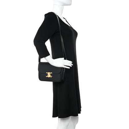 Celine Shiny Calfskin Medium Triomphe Black 2 of 12