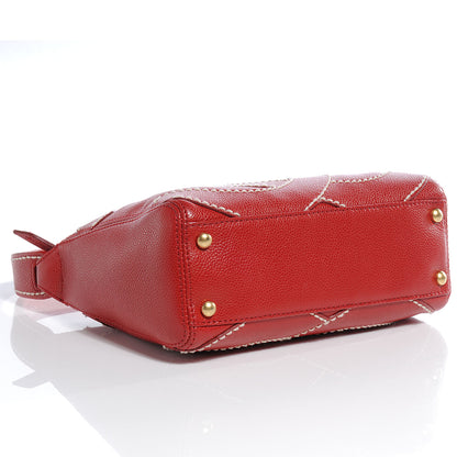 Chanel Caviar CC Stitched Small Shoulder Bag Red 4 of 7