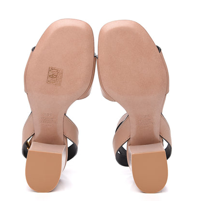 Valentino Garavani Grainy Cowhide VLogo 60mm Sandals 36.5 Rose Cannelle 5 of 9