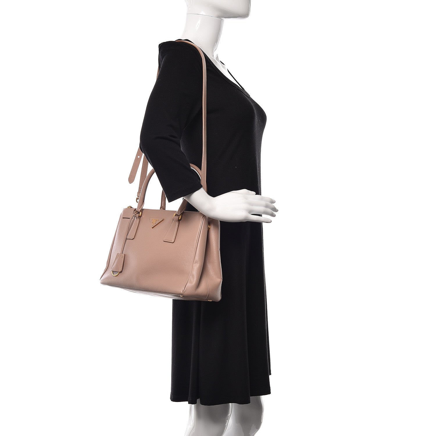 Prada Saffiano Small Galleria Double Zip Tote Cammeo 3 of 12