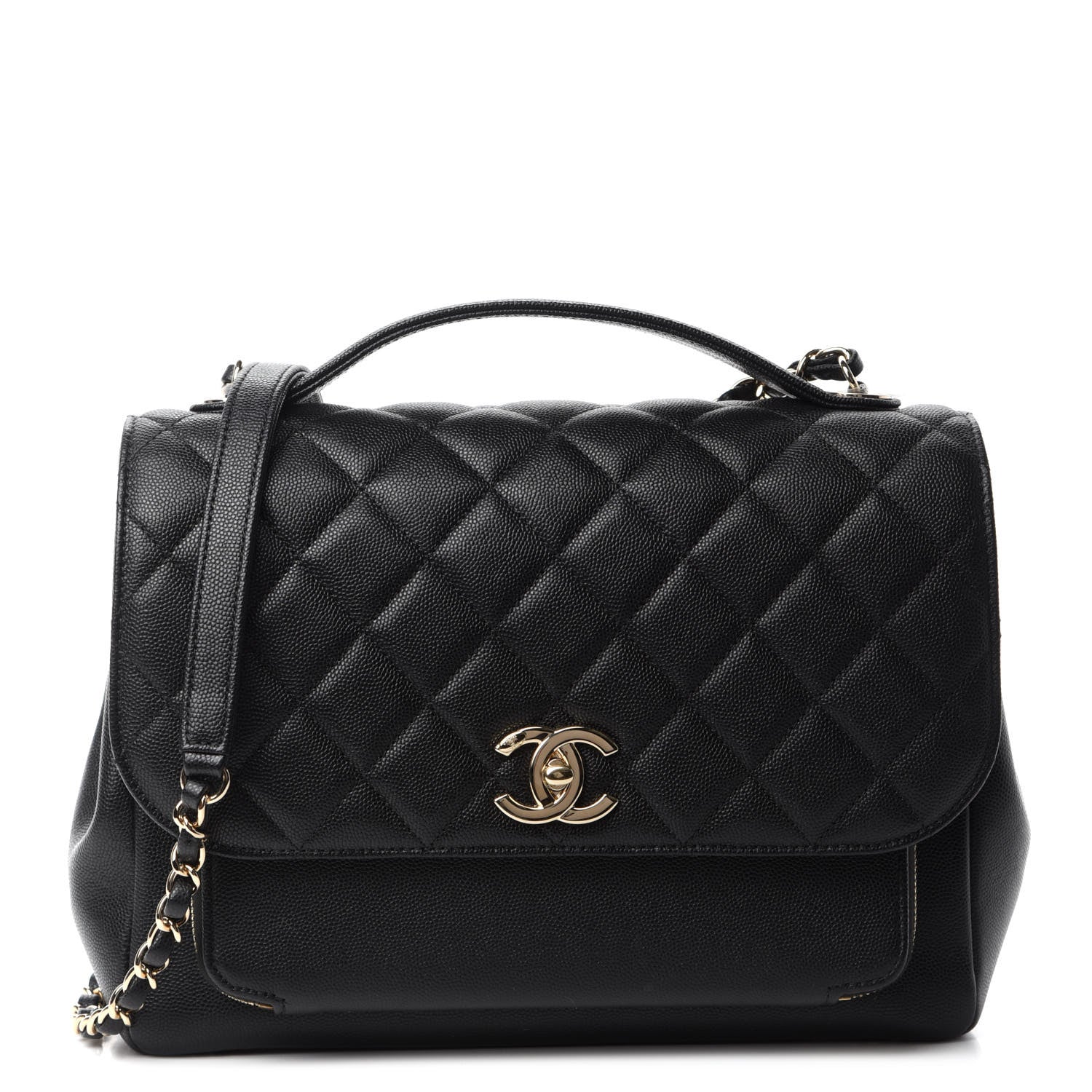 Chanel Caviar Quilted Large Business Affinity Flap Black 1 of 15