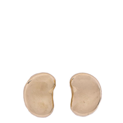 Tiffany 18K Yellow Gold 5mm Elsa Peretti Bean Earrings 1 of 5