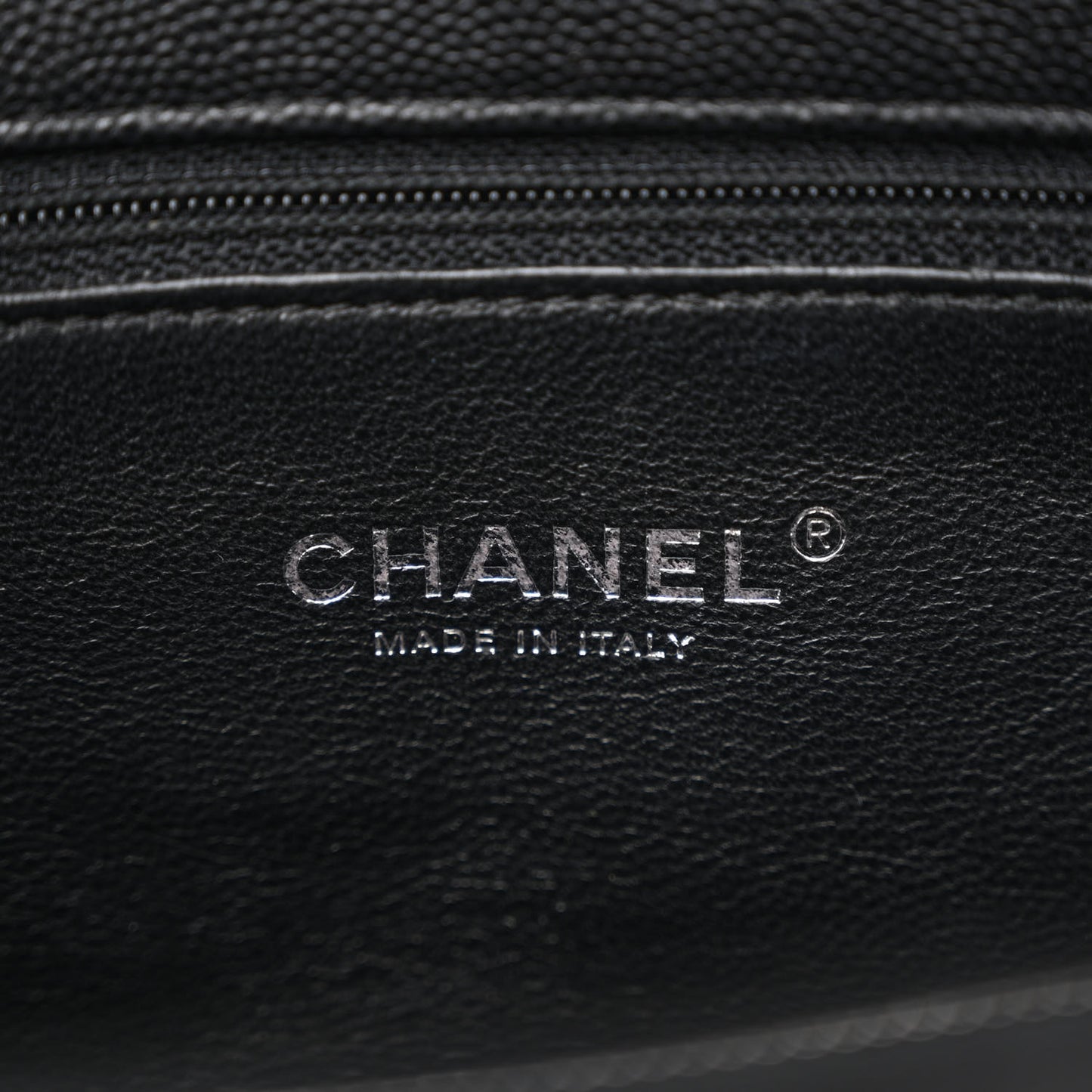 Caviar Lizard Quilted Small Coco Handle Flap Black