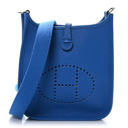Hermes Taurillon Clemence Evelyne TPM Bleu Zellige 1 of 9