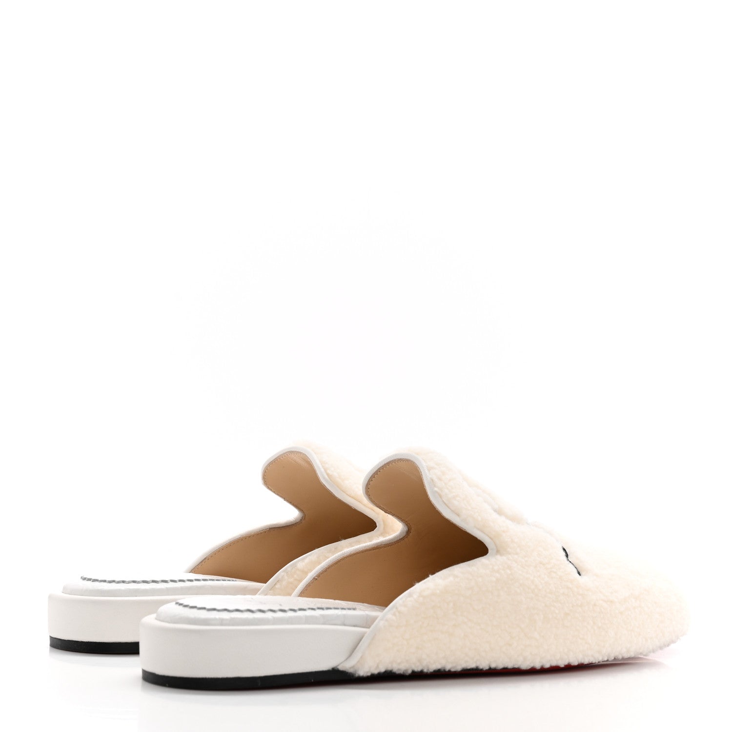 Christian Louboutin Navy Coolito Donna Slippers 36.5 White 4 of 12