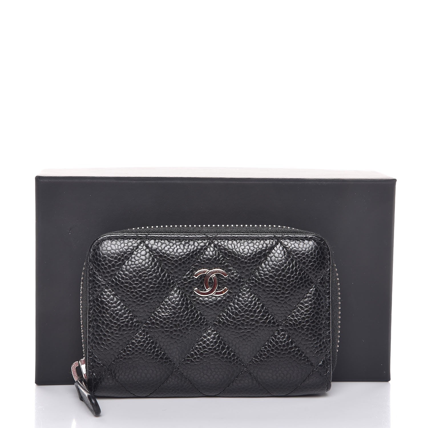 Chanel Caviar Quilted Zip Coin Purse Black 8 of 8