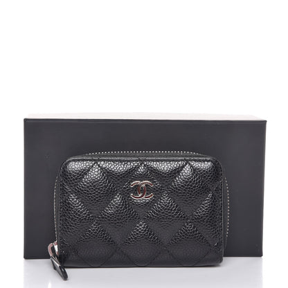 Chanel Caviar Quilted Zip Coin Purse Black 8 of 8