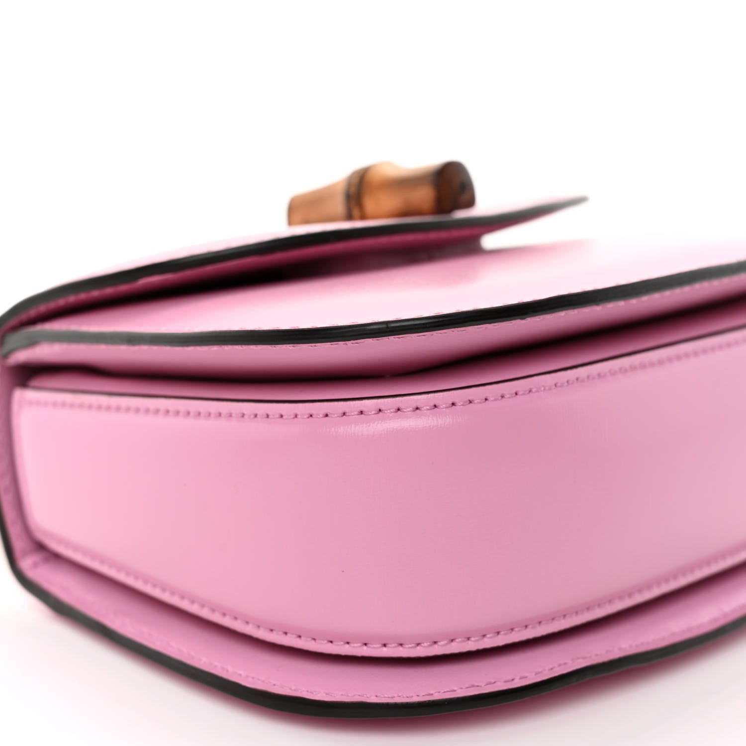 Gucci Boarded Dyana Lux Calfskin Web Mini Bamboo 1947 Top Handle Bag Nice Pink 8 of 10