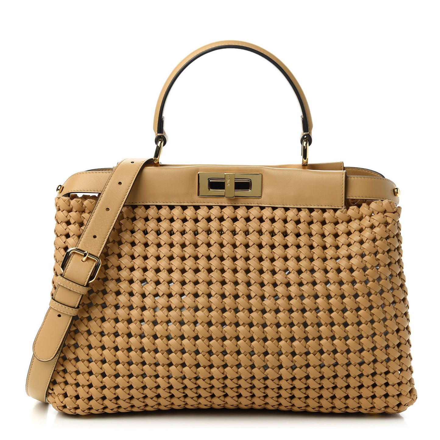 Nappa Matisse Intreccio Medium Peekaboo Iconic Satchel Durian