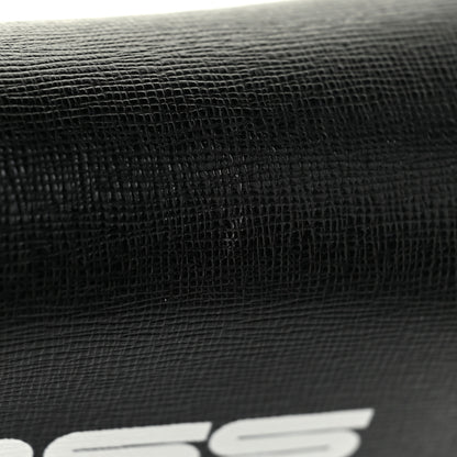 Off-White Saffiano Logo Baby Flap Bag Black White 12 of 14